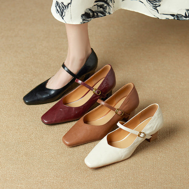 Orvane | Mary Jane Leather Pumps