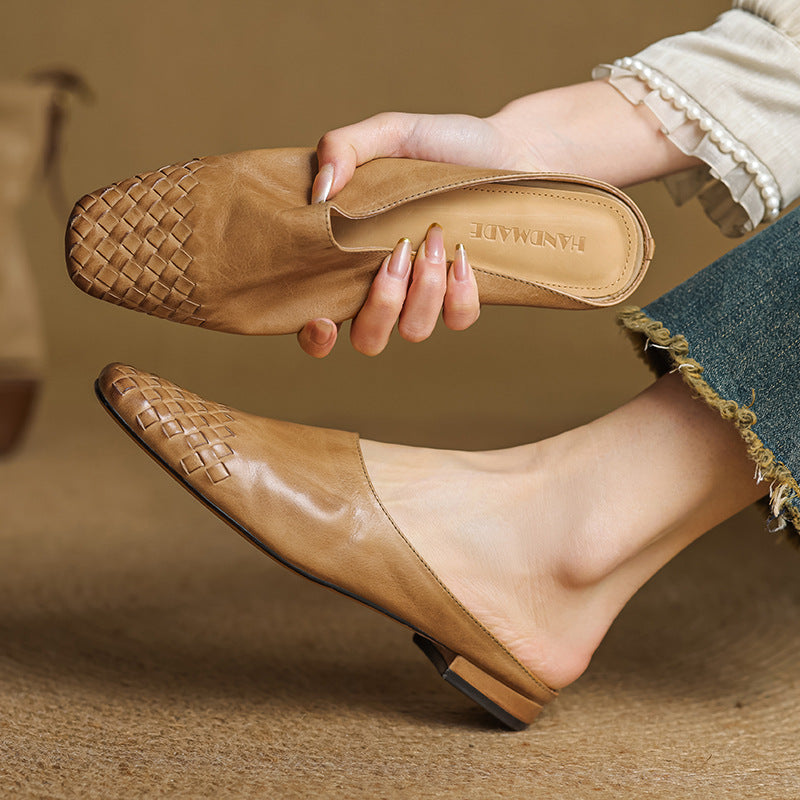Velmirae | Woven Slip-On Slides for Comfortable Everyday Walking