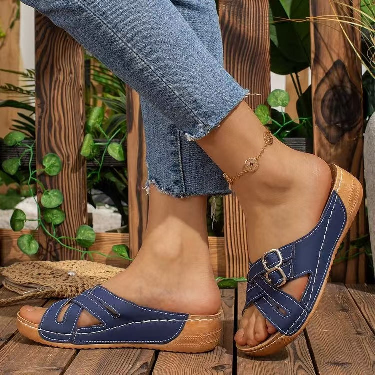 Kiara | Orthopedic Colorful Platform Slippers