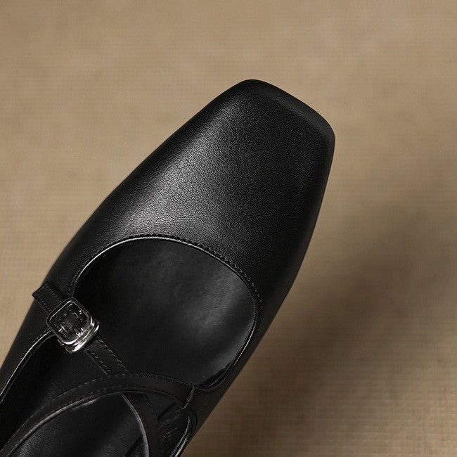 Marvane | Leather Kitten Heels