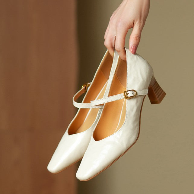 Orvane | Mary Jane Leather Pumps