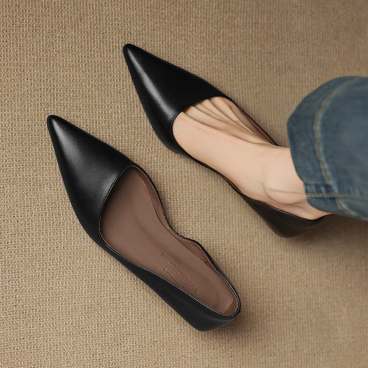 Orlisse | Leather Kitten Heel Pumps