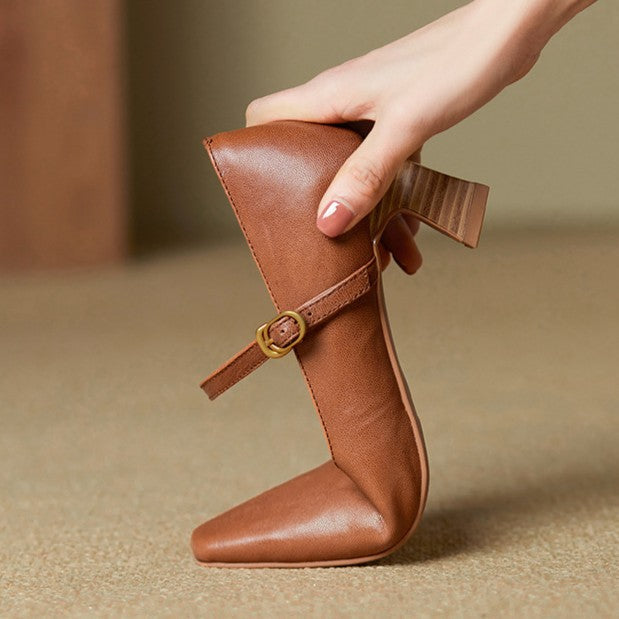 Orvane | Mary Jane Leather Pumps