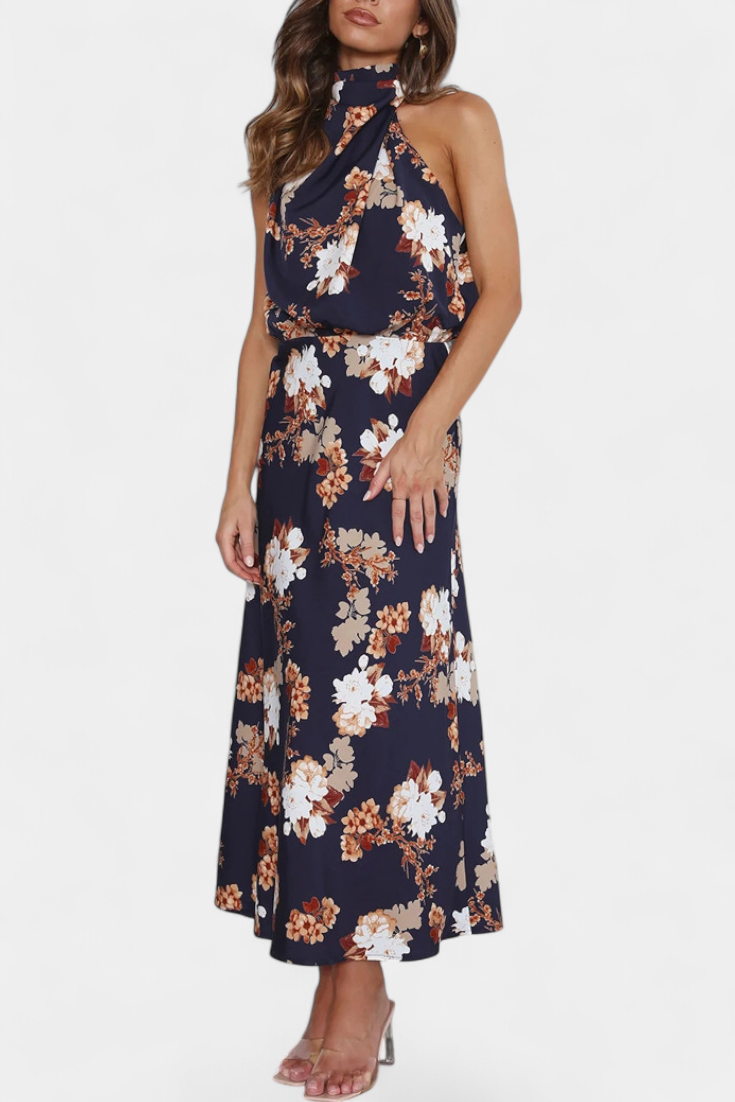Lacey | Floral Halter Maxi Dress