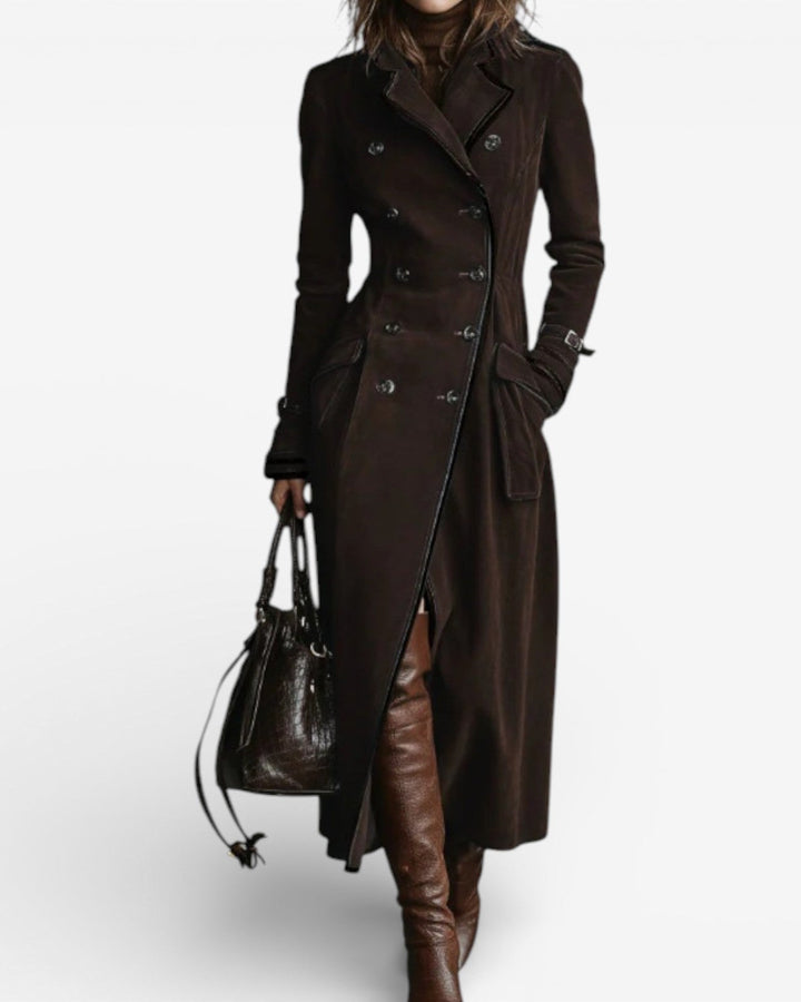 Nathalie | Suede Trench Coat