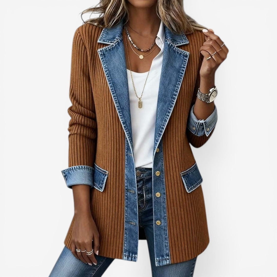 Tirexa | Women's Jacket in a Modern Layered-Look Denim Blend