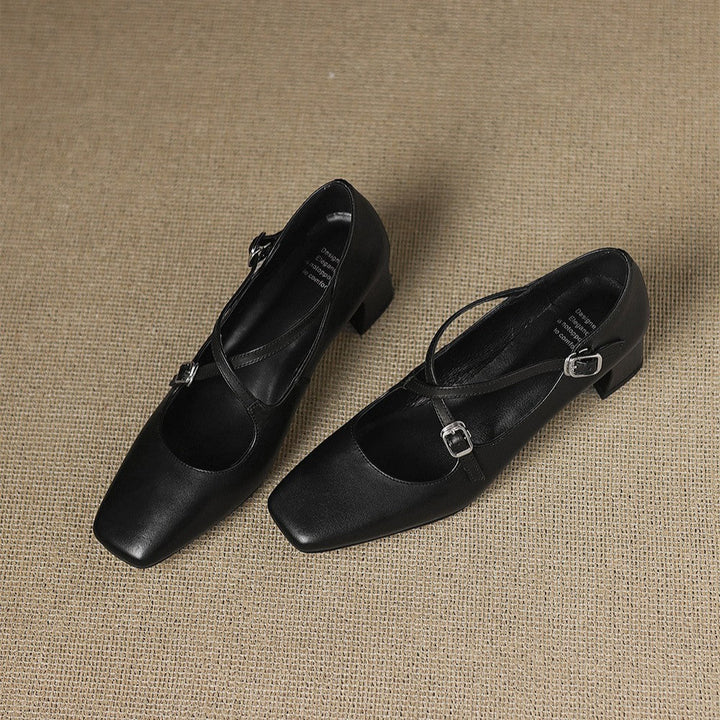 Marvane | Leather Kitten Heels