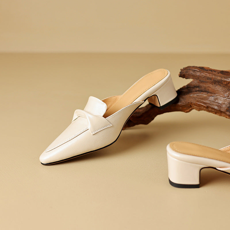 Marloe | Pointed Leather Mules