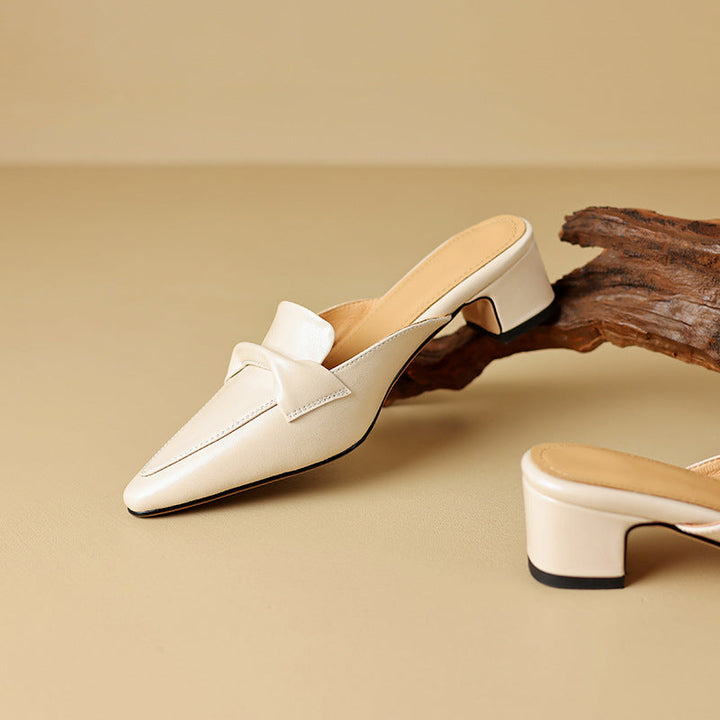 Marloe | Pointed Leather Mules