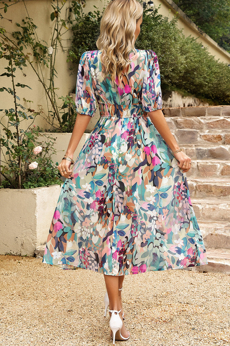 Ruby |  Flattering Floral Midi Dress