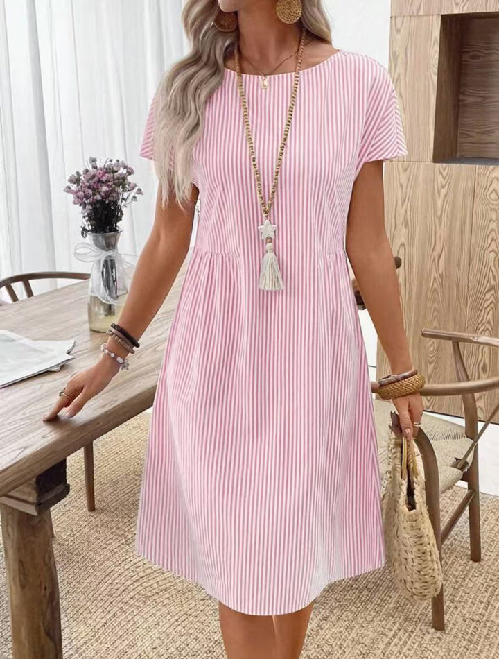 Kennedy | Chic Striped Tummy Cover Dress