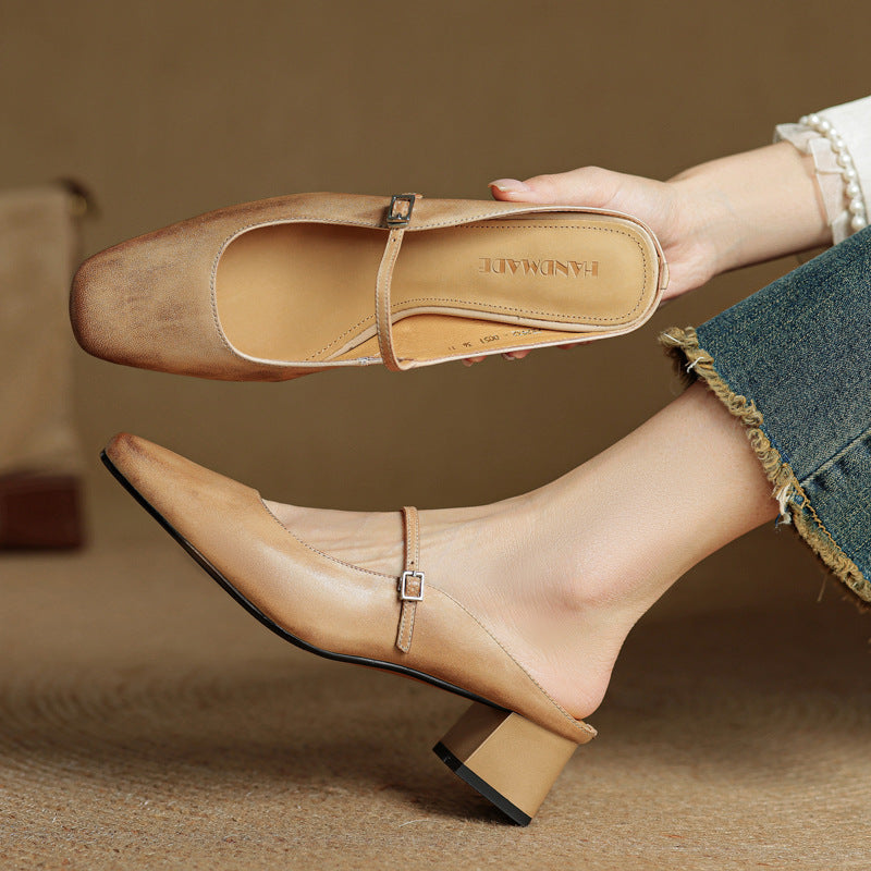 Meyra | Leather Mules