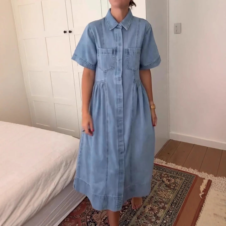 Isabelle | The Relaxed Fit Denim Midi Dress