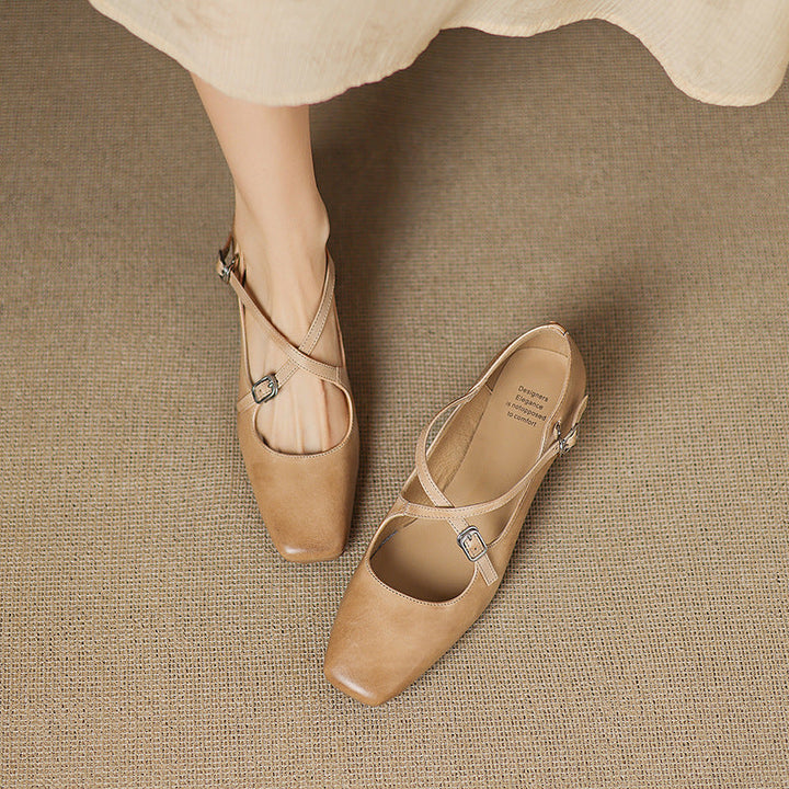 Marvane | Leather Kitten Heels