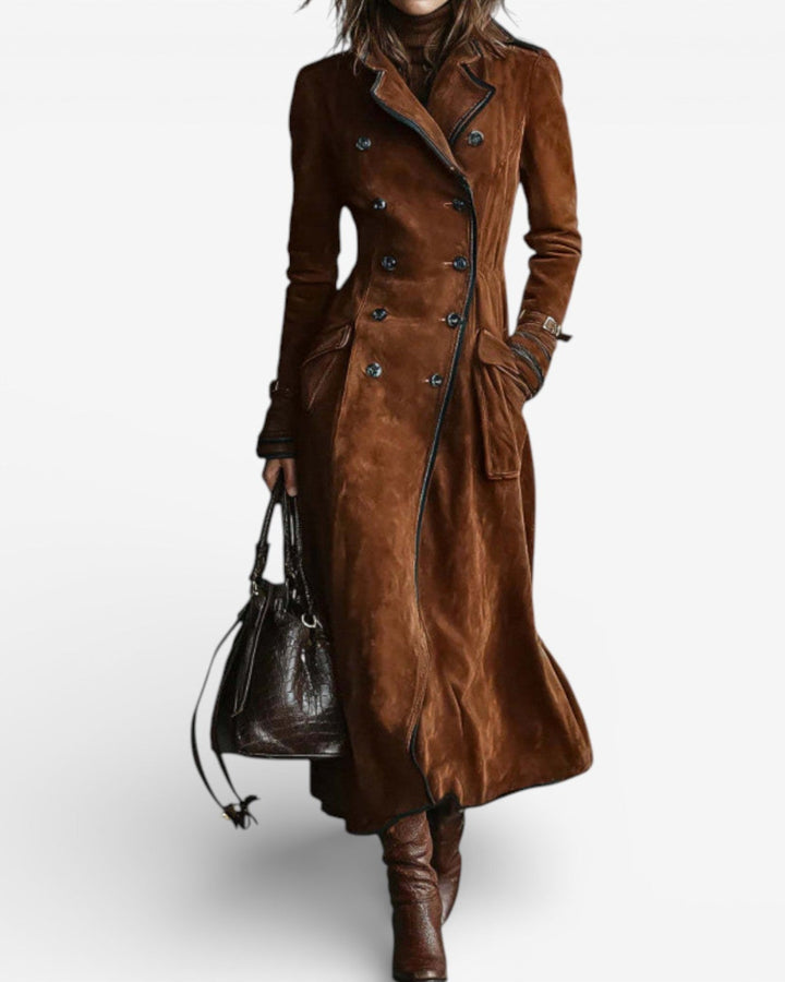 Nathalie | Suede Trench Coat