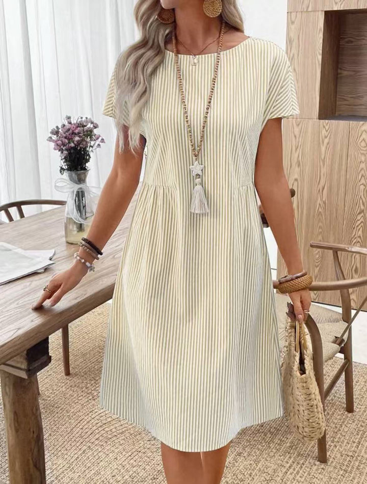 Kennedy | Chic Striped Tummy Cover Dress