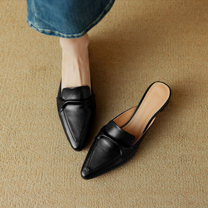 Marloe | Pointed Leather Mules