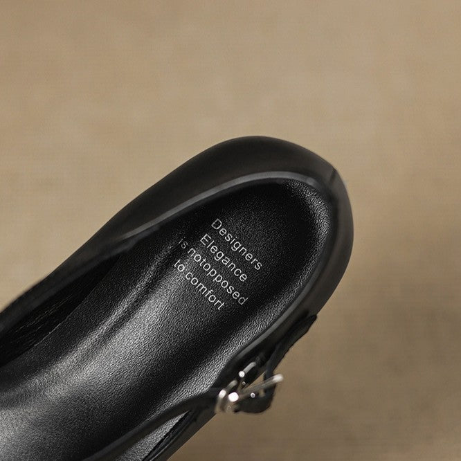 Marvane | Leather Kitten Heels