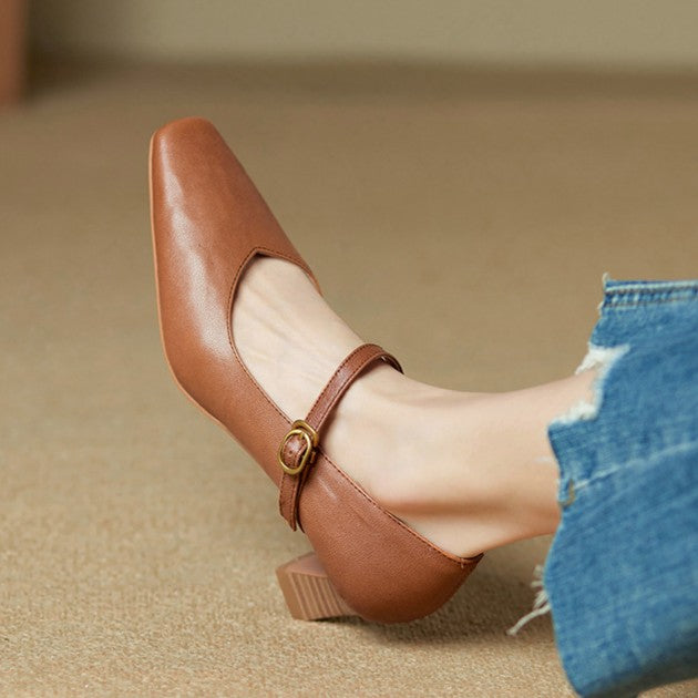 Orvane | Mary Jane Leather Pumps