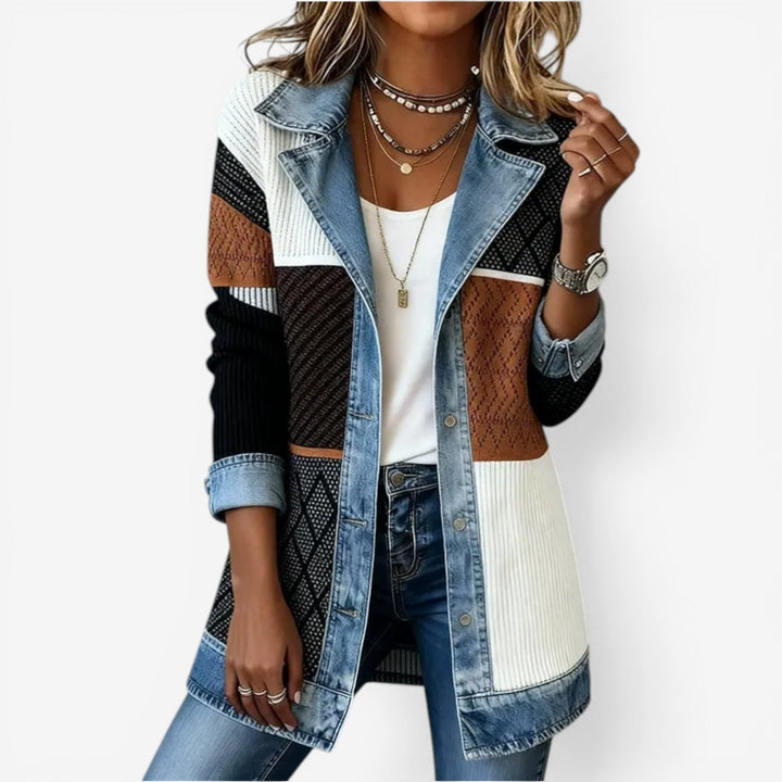 Tirexa | Women's Jacket in a Modern Layered-Look Denim Blend