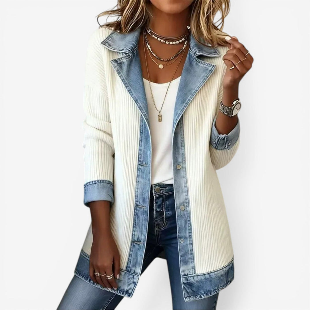 Tirexa | Women's Jacket in a Modern Layered-Look Denim Blend