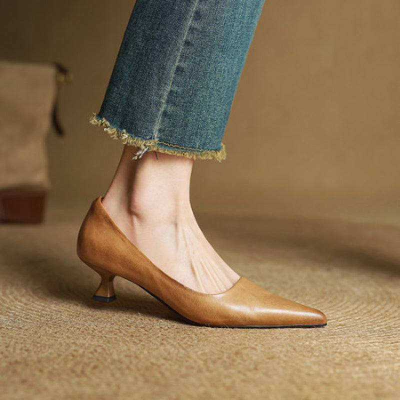 Serane | Leather Heels