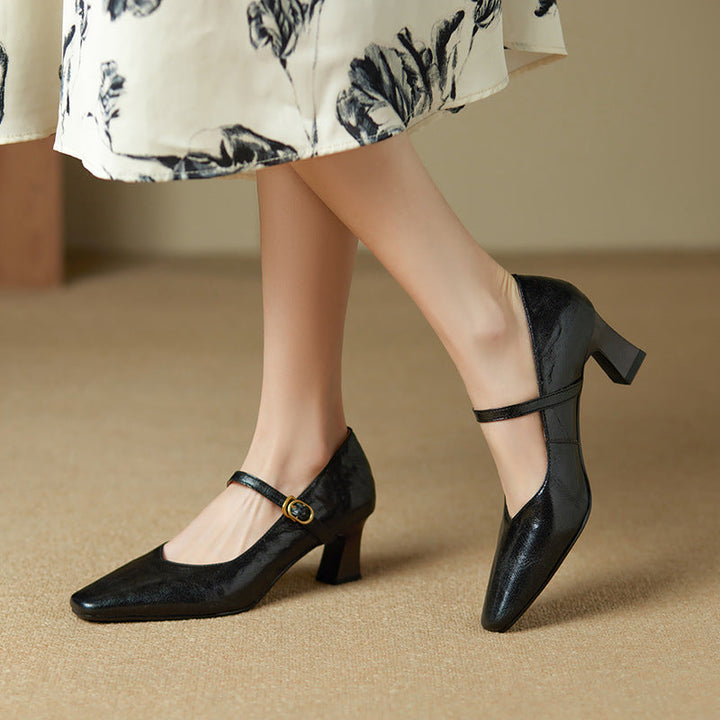 Orvane | Mary Jane Leather Pumps