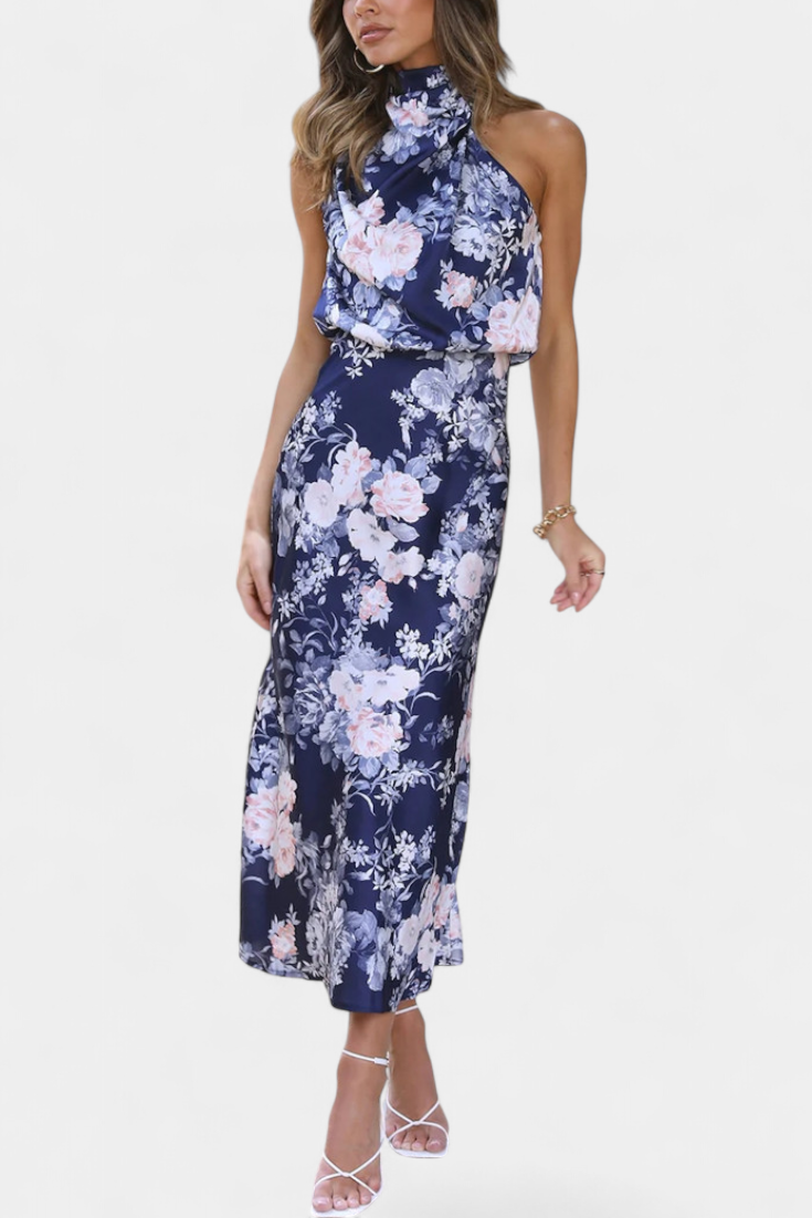 Lacey | Floral Halter Maxi Dress