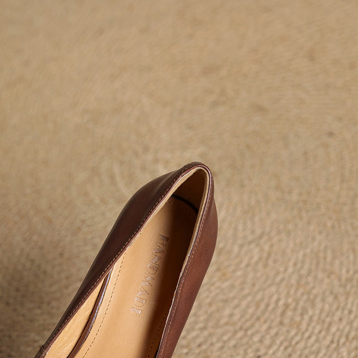 Elviera | Square Leather Pumps