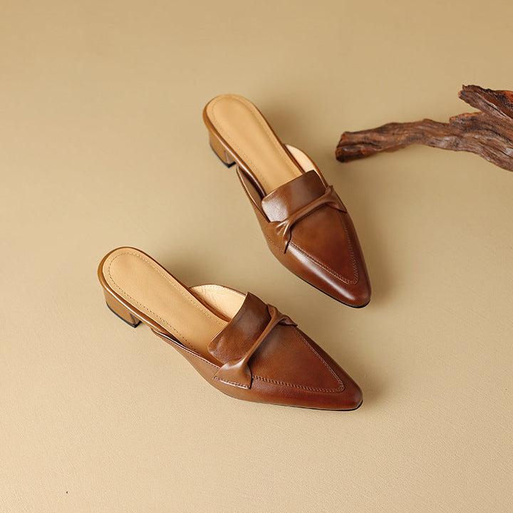 Marloe | Pointed Leather Mules
