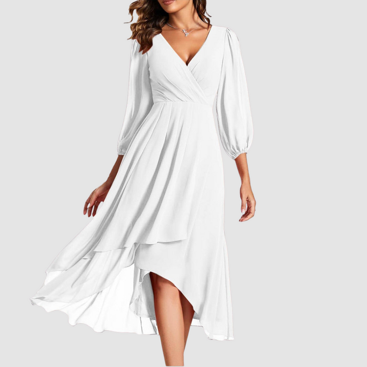 Mia | Elegant V-neck Long Dress