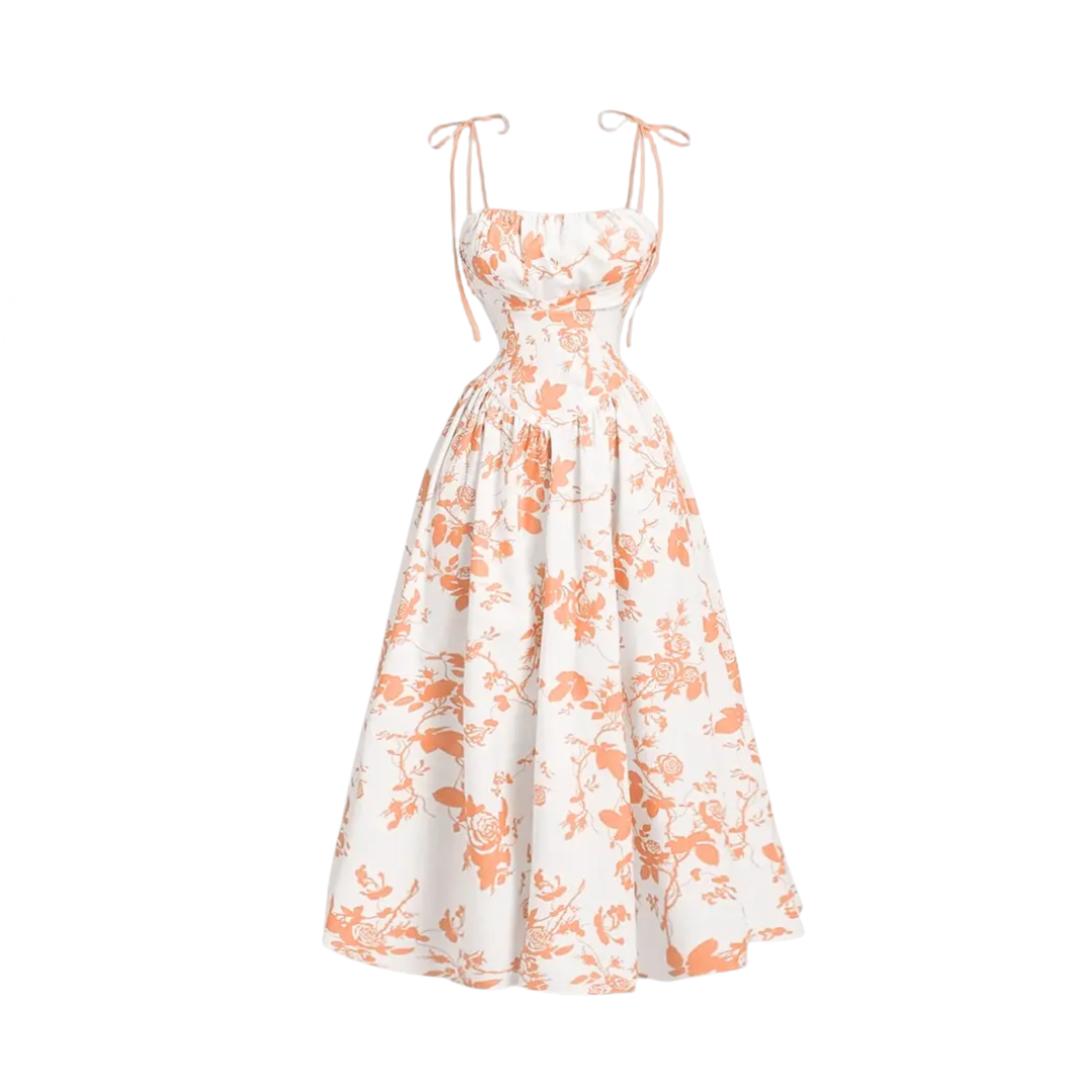 Rosalie | French Floral Tie-Shoulder Cami Dress