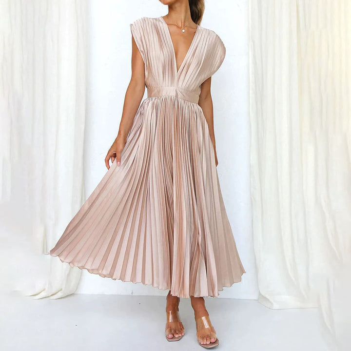 Genevieve | Timeless Pleated Midi Dress