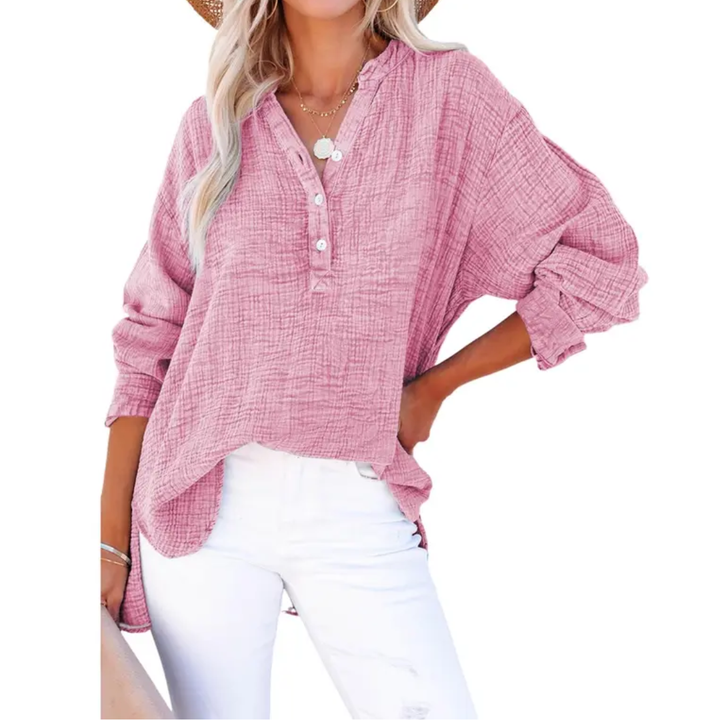 Cleo | Relaxed Button-Up Oversized Blouse