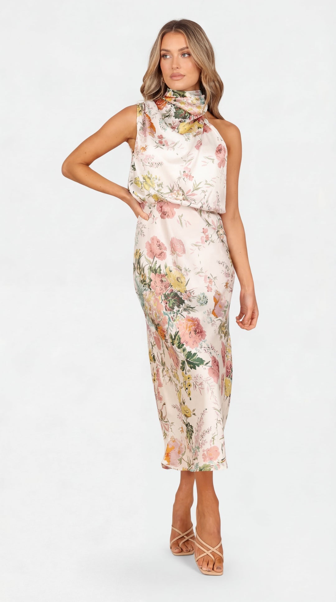 Lacey | Floral Halter Maxi Dress