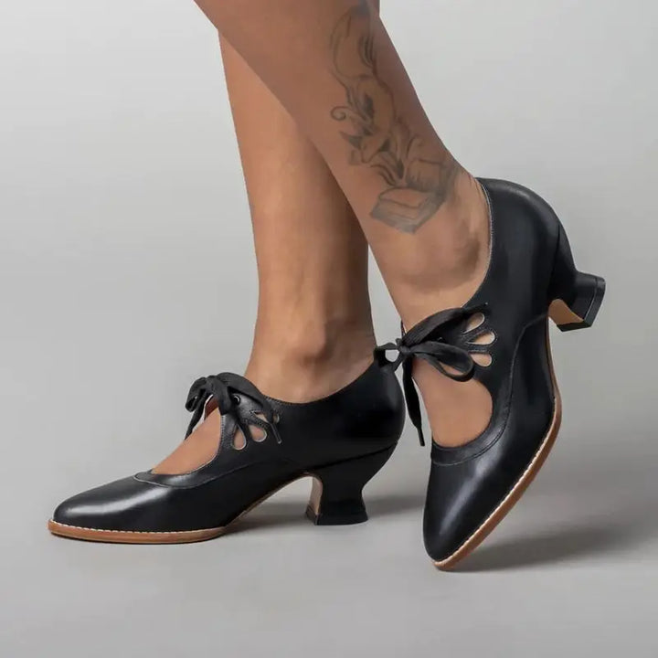 Angela | Orthopedic Leather Heeled Sandals