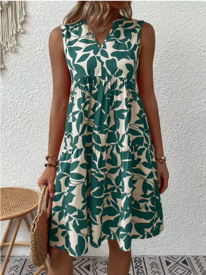 Jane | Sleeveless Floral Print Dress
