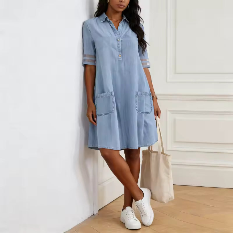 Blair | Figure-Enhancing Denim Dress