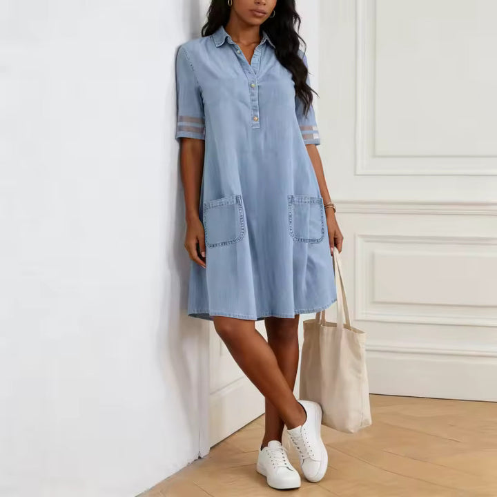 Blair | Figure-Enhancing Denim Dress