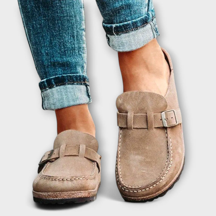 Sara | Orthopedic Moccasins with Decorative Buckle