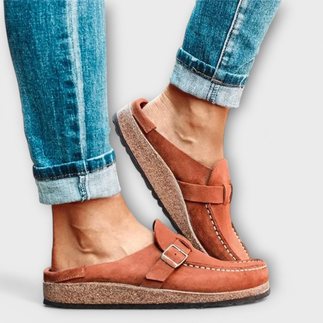 Sara | Orthopedic Moccasins with Decorative Buckle