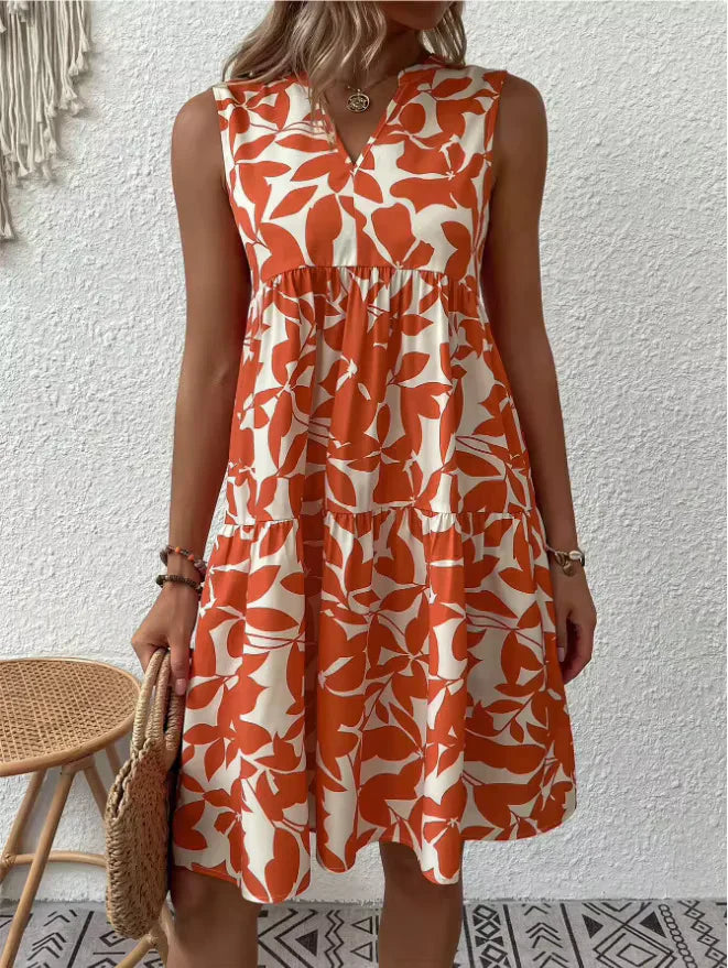 Jane | Sleeveless Floral Print Dress