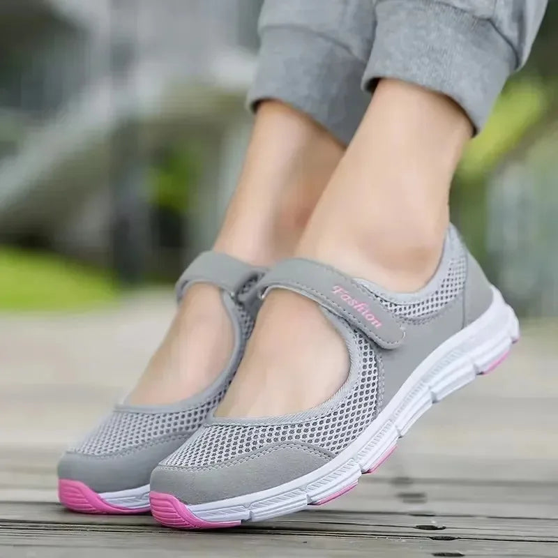 Women Breathable Vulcanized Shoes Sneakers Fashion Women Breathable Mesh Casual Walking Shoes Work Shoes