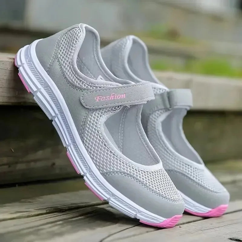 Women Breathable Vulcanized Shoes Sneakers Fashion Women Breathable Mesh Casual Walking Shoes Work Shoes