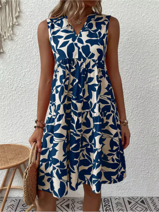 Jane | Sleeveless Floral Print Dress
