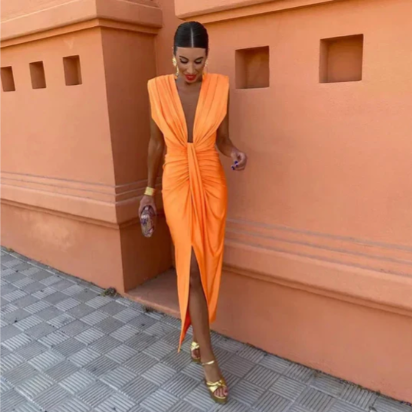 Adeline | Elegant Pleated Dress
