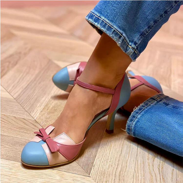 Lilly | Comfortable Closed-Toe Vintage Inspired Heels