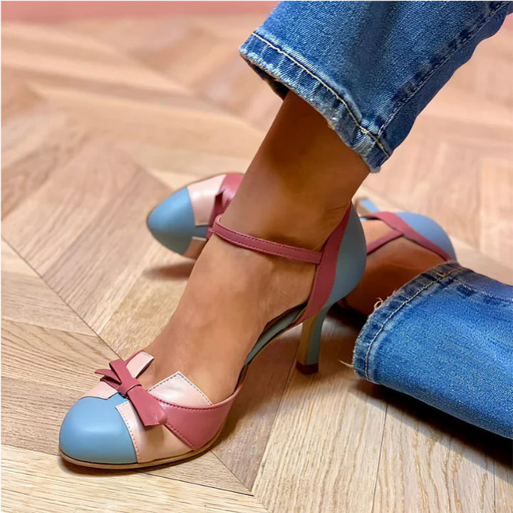 Lilly | Comfortable Closed-Toe Vintage Inspired Heels