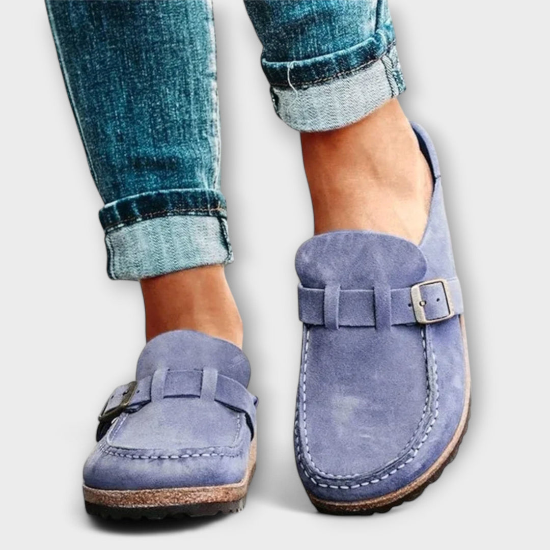 Sara | Orthopedic Moccasins with Decorative Buckle