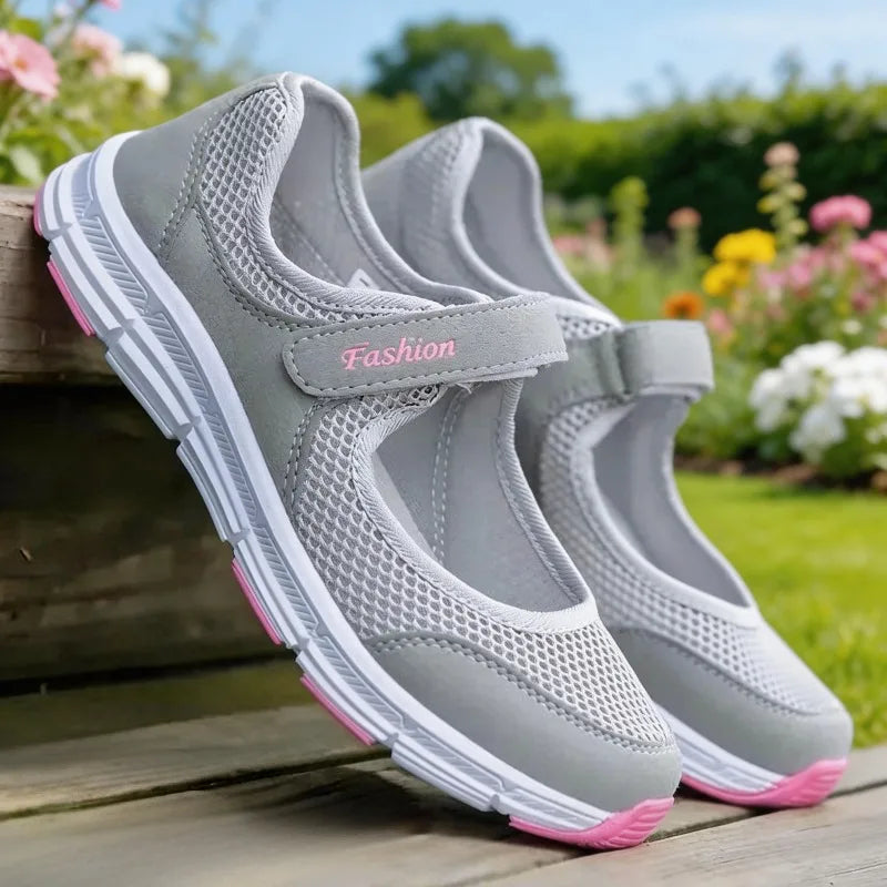 Women Breathable Vulcanized Shoes Sneakers Fashion Women Breathable Mesh Casual Walking Shoes Work Shoes
